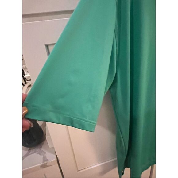 Footjoy FJ Men’s Green Polo Sz L Short Sleeve Split Hem Golf - Picture 3 of 9